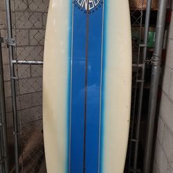 7 Foot 4 Monson Fiberglass Surf Board Thruster