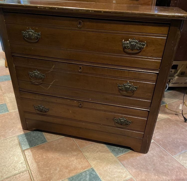 Beautiful Solid Cherry Wood Vintage Chest