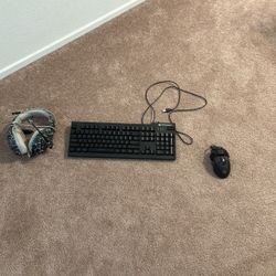Cyber Power Keyboard And Mouse, Onikuma Headset