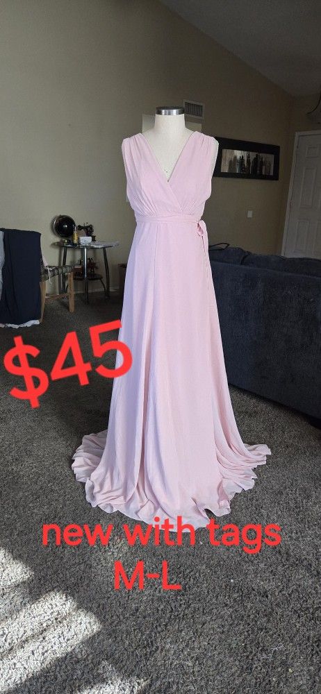 Blush Pink Dress Party Dress Prom Dress
