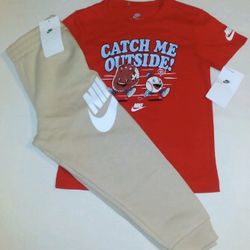 Nike Boys Youth 3pc Jogger & Tee Set - 6y