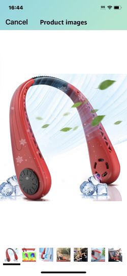 Neck Fan,Portable bladeless neck fan,for Indoor Outdoor Travelling,USB Rechargeable Personal Fan, Rechargeable, Headphone Design,3 Speeds Operated Adj