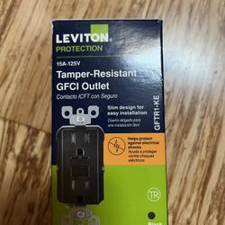 Leviton GFCI Outlet Black