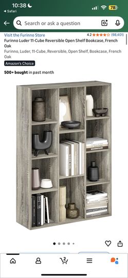 11 Cube Reversible Open Shelf Bookcase