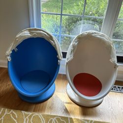 IKEA Kids Swivel Egg Chair - White