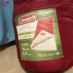 Coleman And Northwest Sleeping Bag Red And Blue