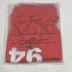 Bad Bunny PUERTO RICO shorts - LARGE  (red)