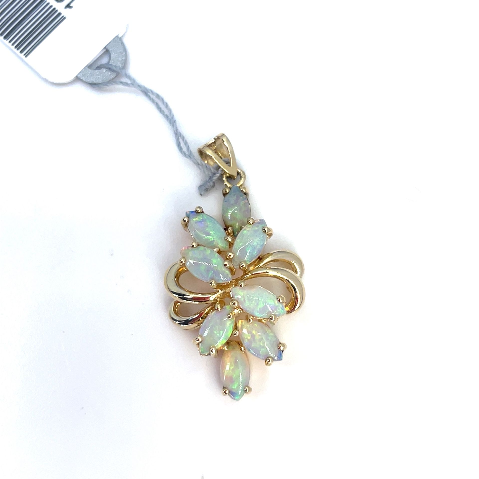 14Kt Yellow Gold Opal Swirls Pendant 2.70g 192818/13