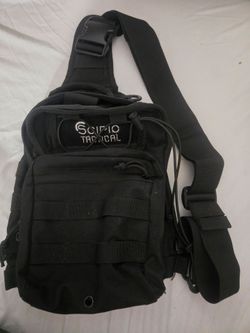 Scipio JYFSP11 Tactical Sling Bag featuring a durable shoulder strap and MOLLE webbing.