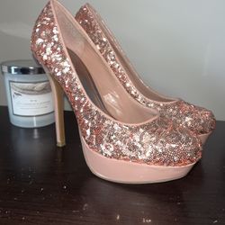 Glamorous Sparkly Pink Heels 