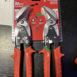 Milwaukee Left and Right Offset Aviation Snips (2-Pack)