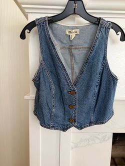 Madewell Denim Cropped Vest