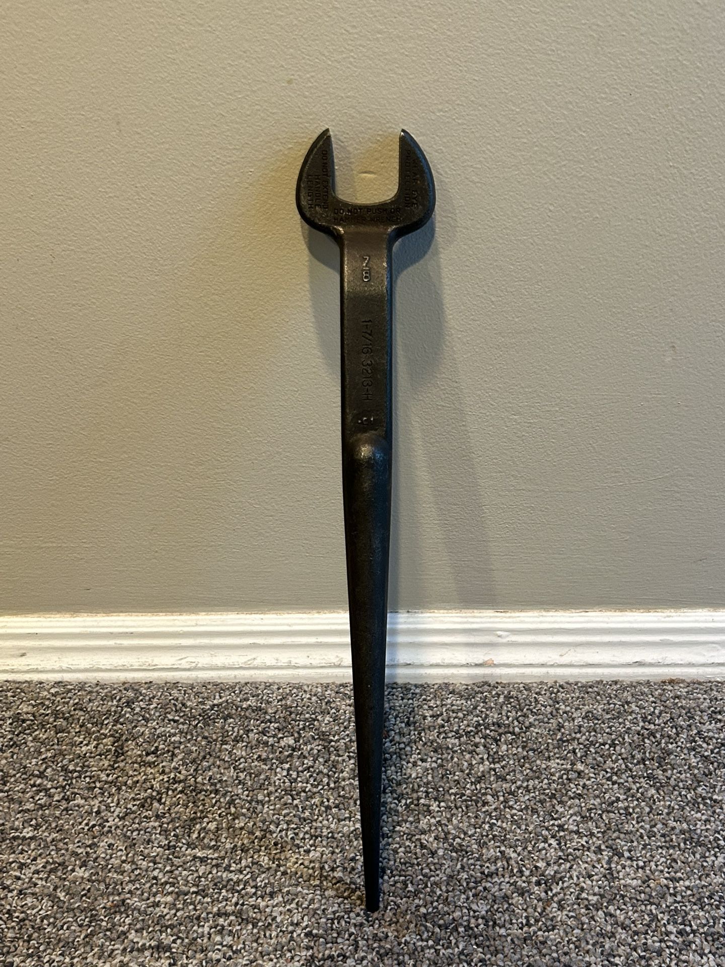 Vintage Klein Tools USA 1-7/16 Iron Workers Wrench 7/8