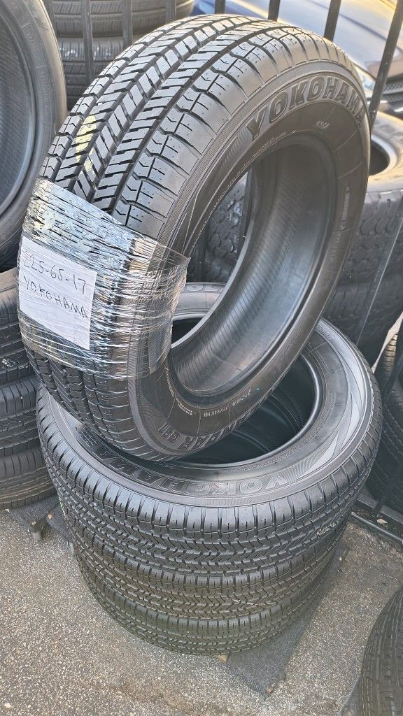225/65/17 Yokohama (4) Semi New Tires Installed & Balanced // Set De 4 Llantas Yokohama Semi Nuevas Ya Instaladas