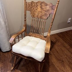 Wooden Rocking Chair With Cushion