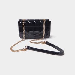 Quilted Chain Crossbody Bag.