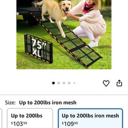 IPETBA Dog Ramp. Up To 200lbs. 
