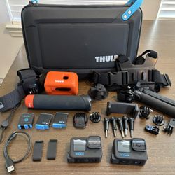 2 GoPro Hero10 Black Hero 10 Cameras + Extras!