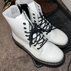 Doc Marten Jadon Smooth Leather Platform Boot (White)