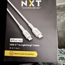 NXT USB-C To Lightning 6 Foot Cables 