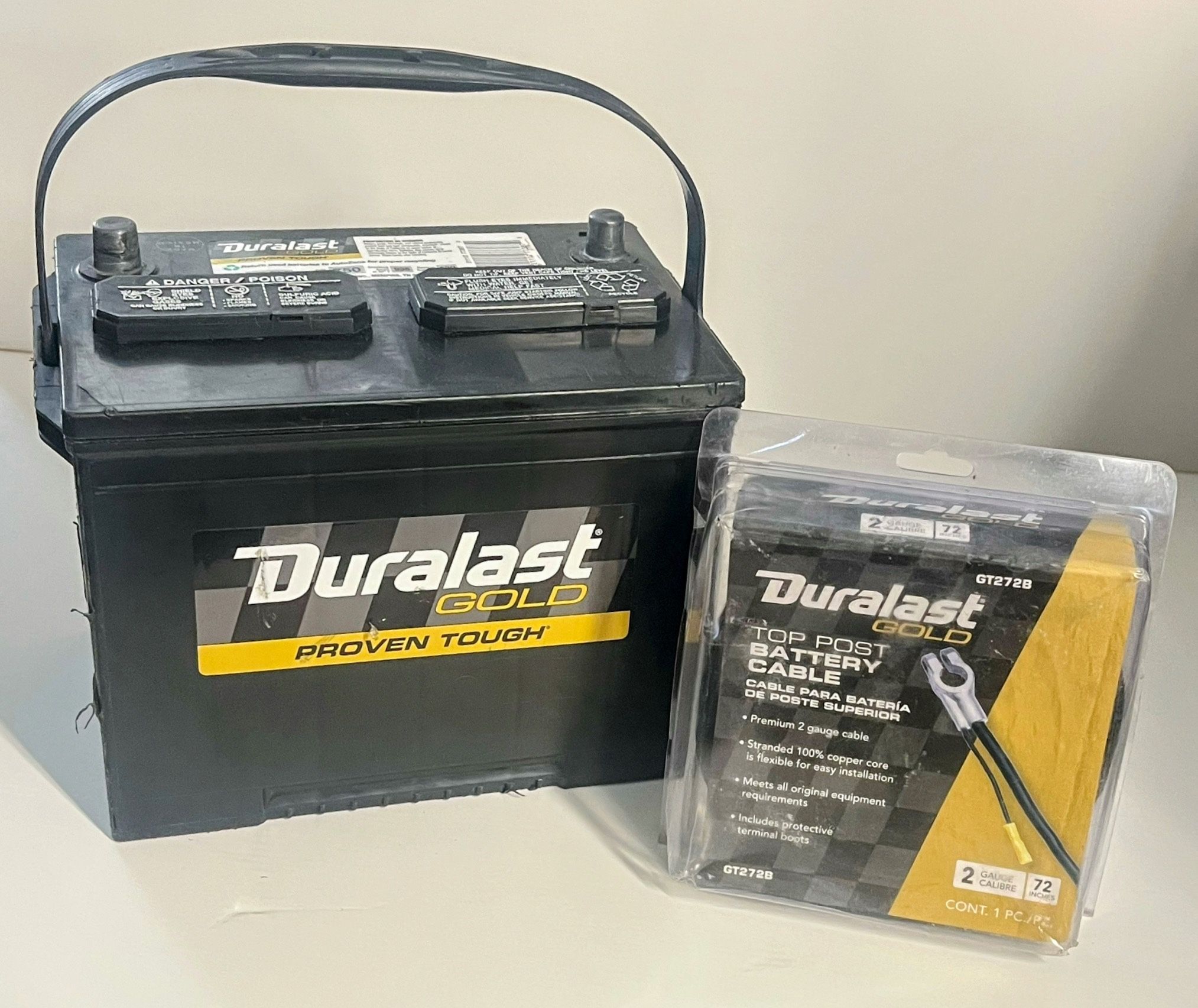 Durablast Gold Battery & Duralast Gold Battery Cable Bundle 