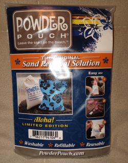 NEW "Powder Pouch" to remove sand easily after going to the beach $5 FIRM