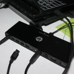 HP 3005pr USB 3 Port Replicatir Docking Station 