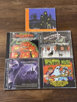 Vintage Halloween CDs — Lot of 5 (Party Music, Sound Effects & Monster Mash)