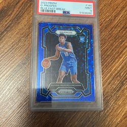 PSA 9 2023 Panini Prizm - Oliver-Maxence Prosper #146 Blue Fast Break Prizm /150 RC