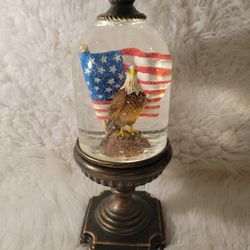 Regency International Bald Eagle & Flag Water Globe with USB 12.5"