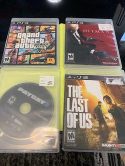 PS3 Game Bundle – GTA V, The Last of Us, Hitman, Payday 2