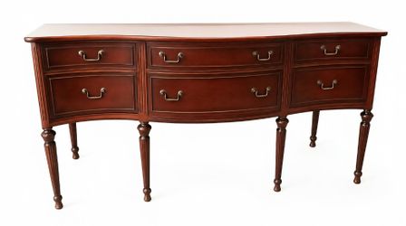 Vintage traditional mahogany real wood dining room sideboard credenza server 
63 3/4 long  x 23 deep x 36 1/2 tall