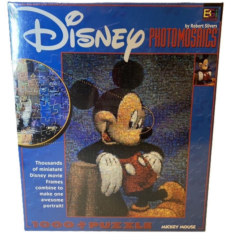 Disney Photomosaics MICKEY MOUSE - 1000+ Piece Puzzle - Rare BRAND NEW SEALED
