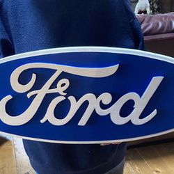 Collectible Ford advertising Sign 11 x 29”