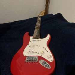 Red Fender Squier Mini