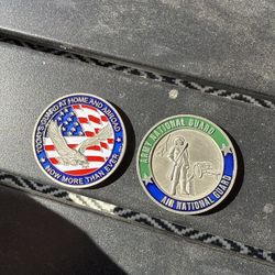 Army /Air Force National Guard challenge coins blue/red (80 total count)