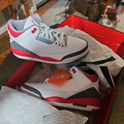 Air Jordan 3 Fire Red BNIB Men's 9.5