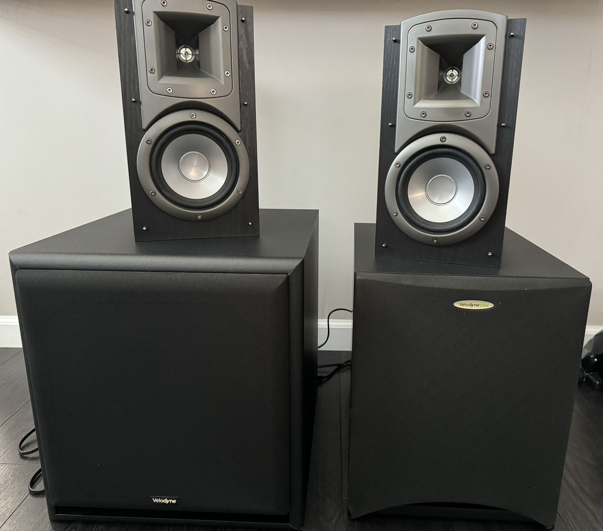 COMBO - Klipsch Synergy Speakers, 2 Velodyne Subwoofers 