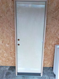 One single standard door and jam interior refinished White $100