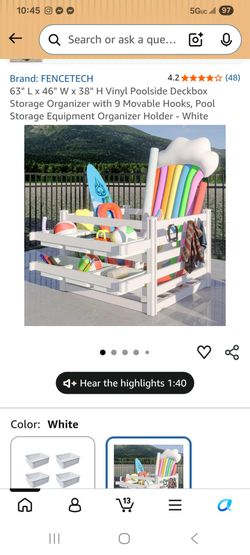 Pool Toy Box Outdoor Storage Box / Brand New in the Box.