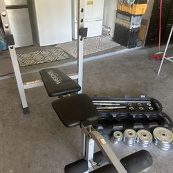 Weight Bench Set, 1” Weight