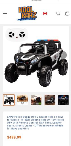 Electrical Police car children 3yrs - 9rs
