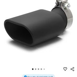 Square Exhaust Tip 3" Inlet, Black