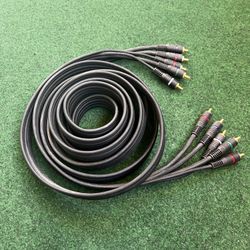 WOER 6ft 5-Channel Male to Male RCA Cable for Car or Home Audio