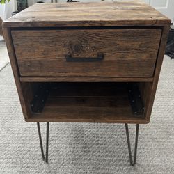 Reclaimed Wood Bedside Table 