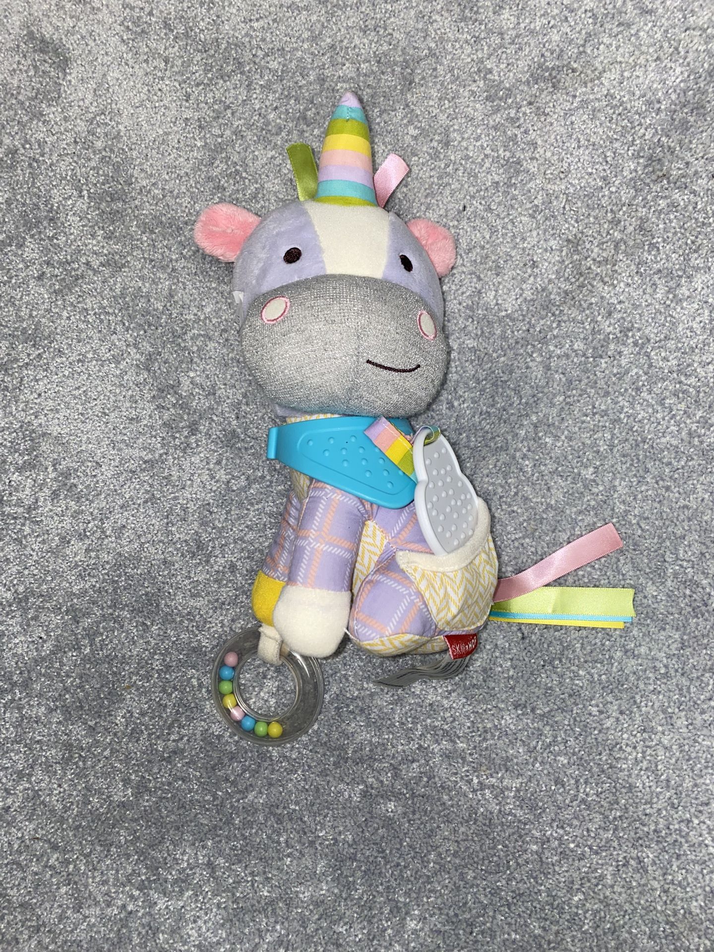 Skiphop Bandana Buddies Unicorn Stroller Toy