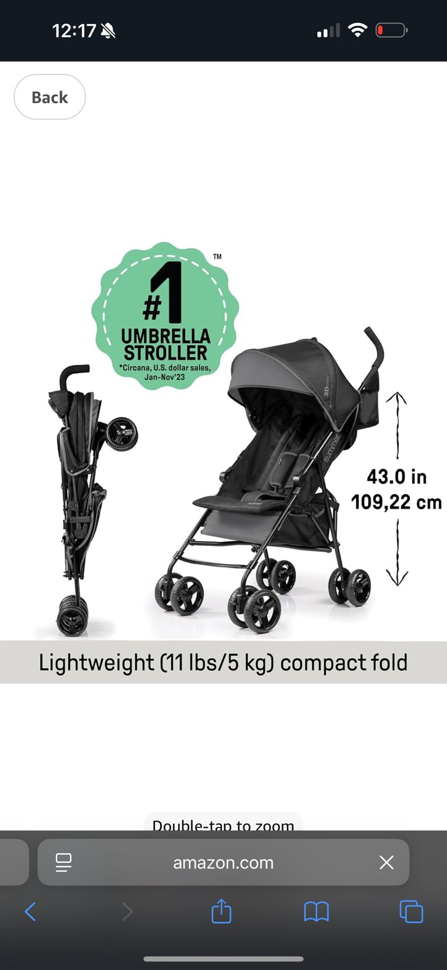 Like New Summer 3D Mini  Stroller 