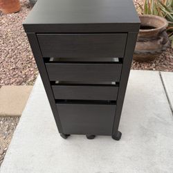 Ikea MICKE 4 Drawer Unit (Black-brown)