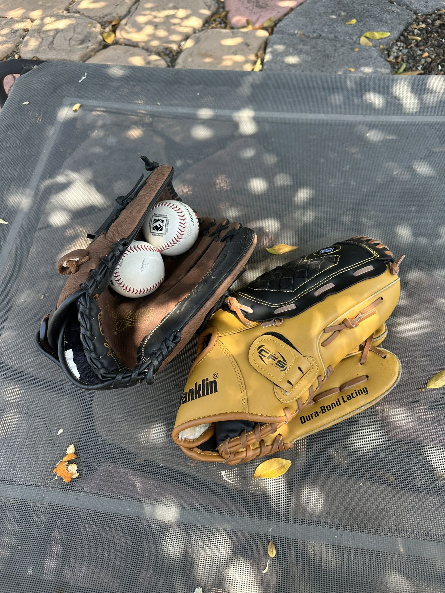 ⚾️ Two Adult Baseball Gloves + 2 Baseballs