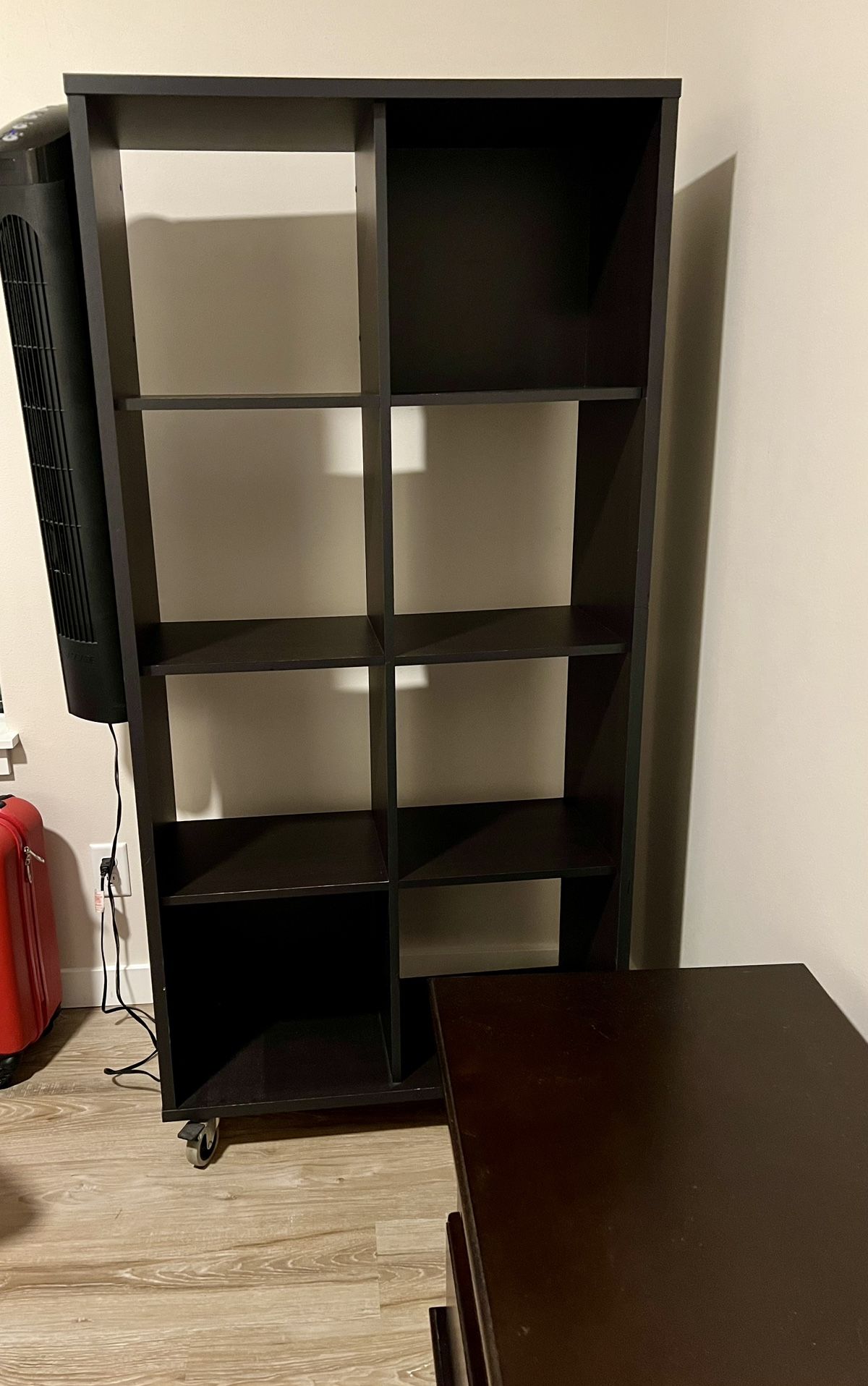 Dark Espresso Color Book Stand/Organizers/Shelvings with Wheels For Easy Movements.
